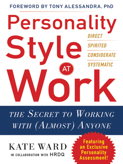Title details for Personality Style at Work by Kate Ward - Available